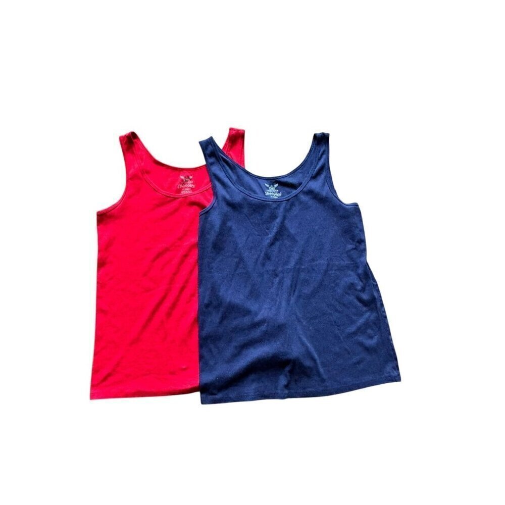 Faded Glory Women's Red & Navy Blue Tank Tops
